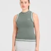 Gilet classique à col montant en maille