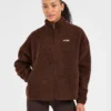 Veste polaire oversize à fermeture éclair