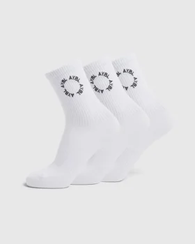 Chaussettes courtes brodées Everyday (lot de 3)