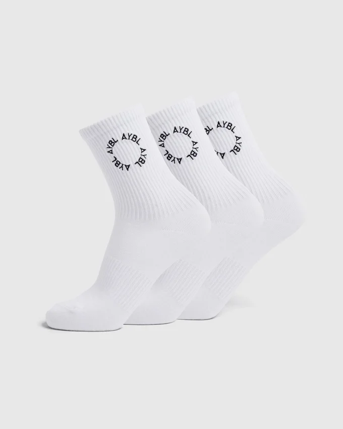 Chaussettes courtes brodées Everyday (lot de 3)