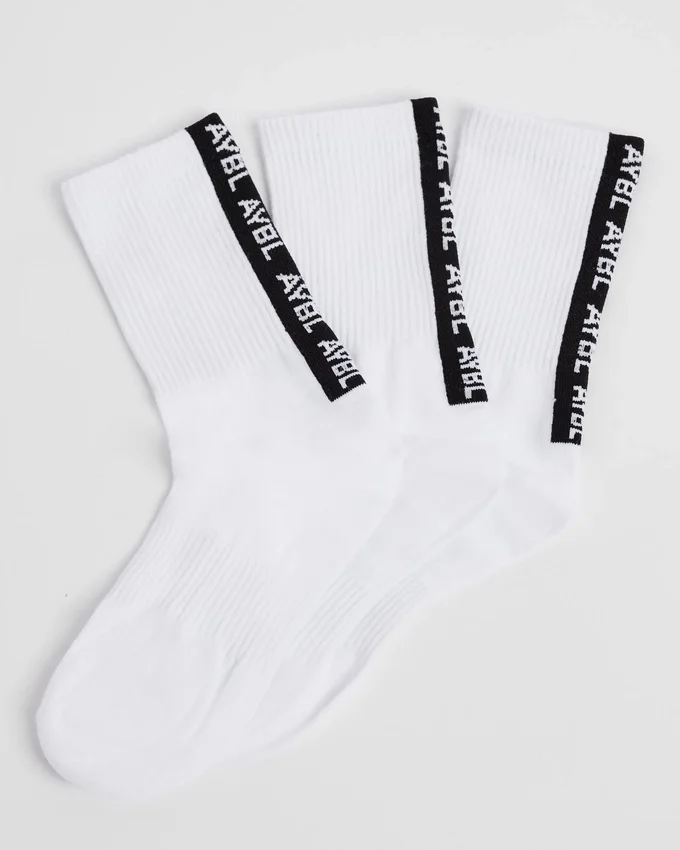 Chaussettes mi-mollet à rayures arrière Everyday (lot de 3)