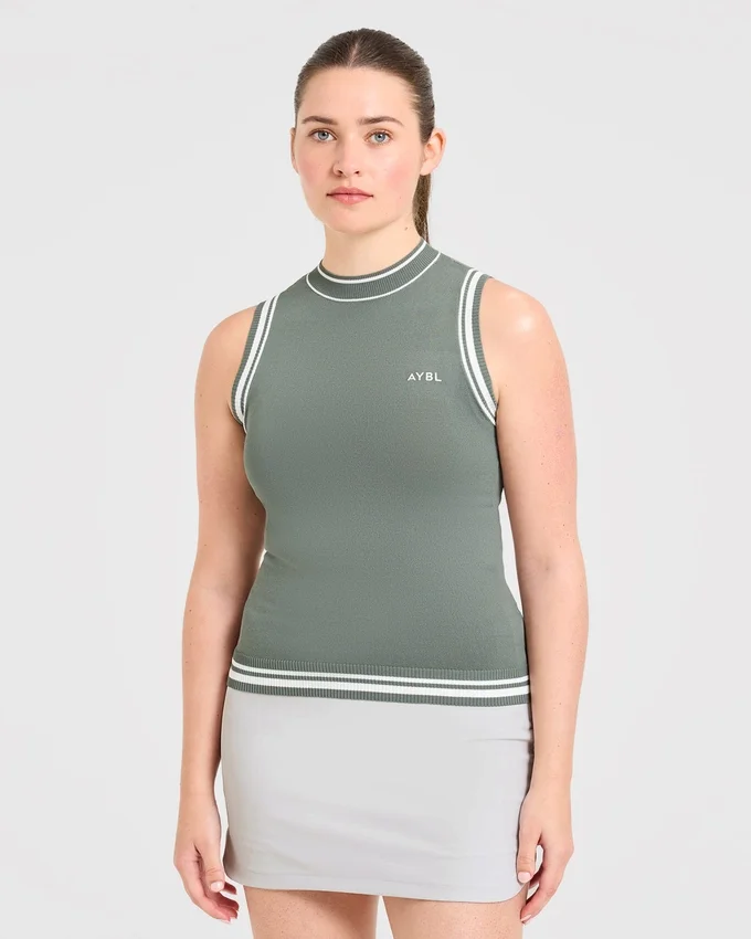 Gilet classique à col montant en maille