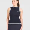 Gilet classique à col montant en maille