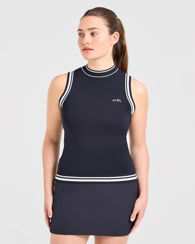 Gilet classique à col montant en maille