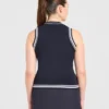 Gilet classique à col montant en maille