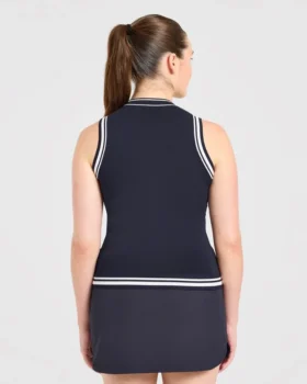 Gilet classique à col montant en maille