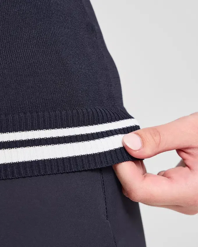 Gilet classique à col montant en maille