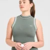 Gilet classique à col montant en maille