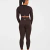 Haut court à manches longues sans coutures Empower