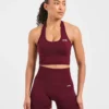 Haut court sans coutures à col licou Empower