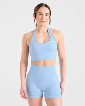 Haut court sans coutures à col licou Empower
