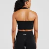 Haut court sans coutures à col licou Empower