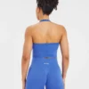 Haut court sans coutures à col licou Empower