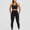 Haut court sans coutures à col licou Empower
