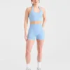 Haut court sans coutures à col licou Empower