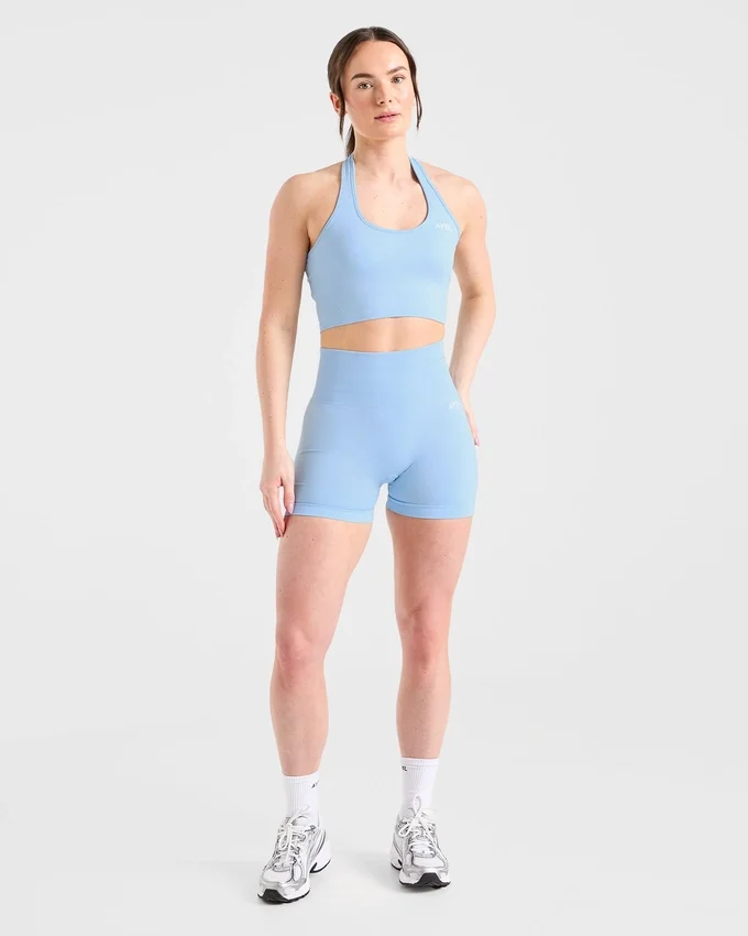 Haut court sans coutures à col licou Empower