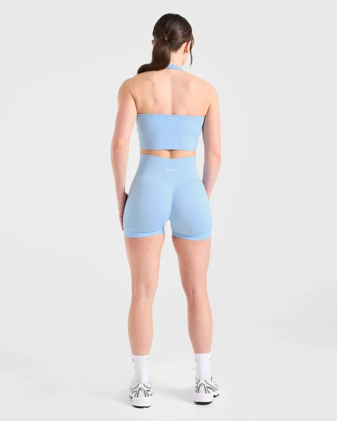 Haut court sans coutures à col licou Empower