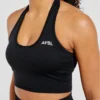 Haut court sans coutures à col licou Empower