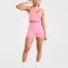 Haut court sans coutures à col licou Empower