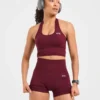 Haut court sans coutures à col licou Empower