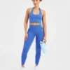 Haut court sans coutures à col licou Empower