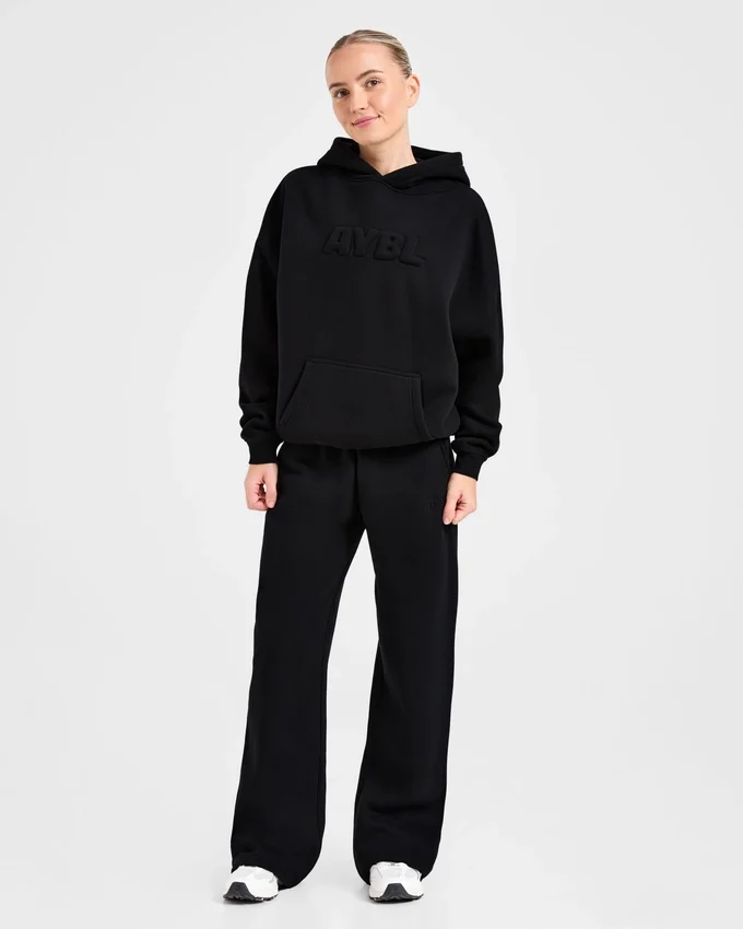 Pantalon de jogging classique oversize à jambes droites et en molleton