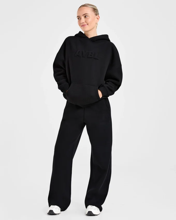 Pantalon de jogging classique oversize à jambes droites et en molleton