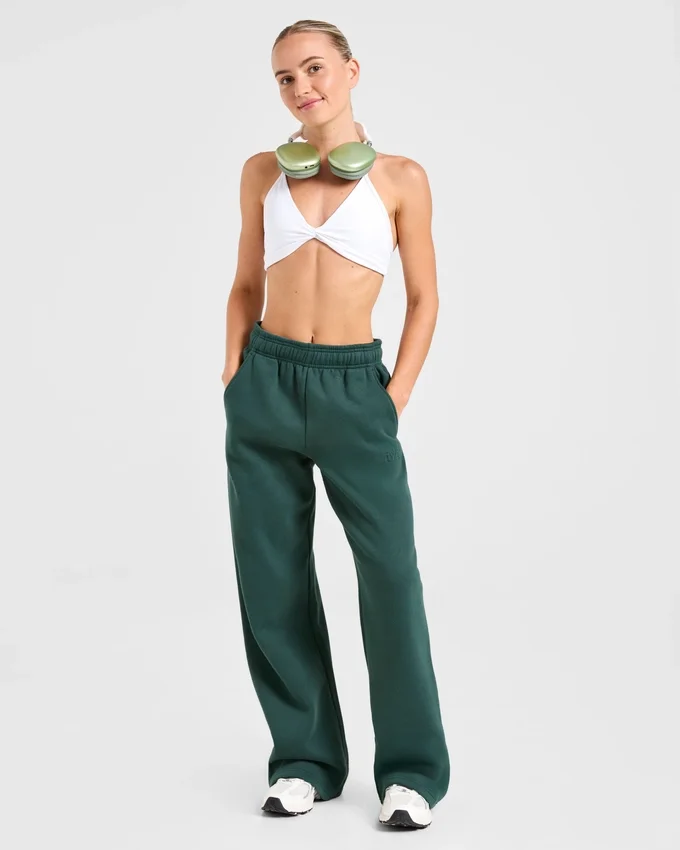 Pantalon de jogging classique oversize à jambes droites et en molleton