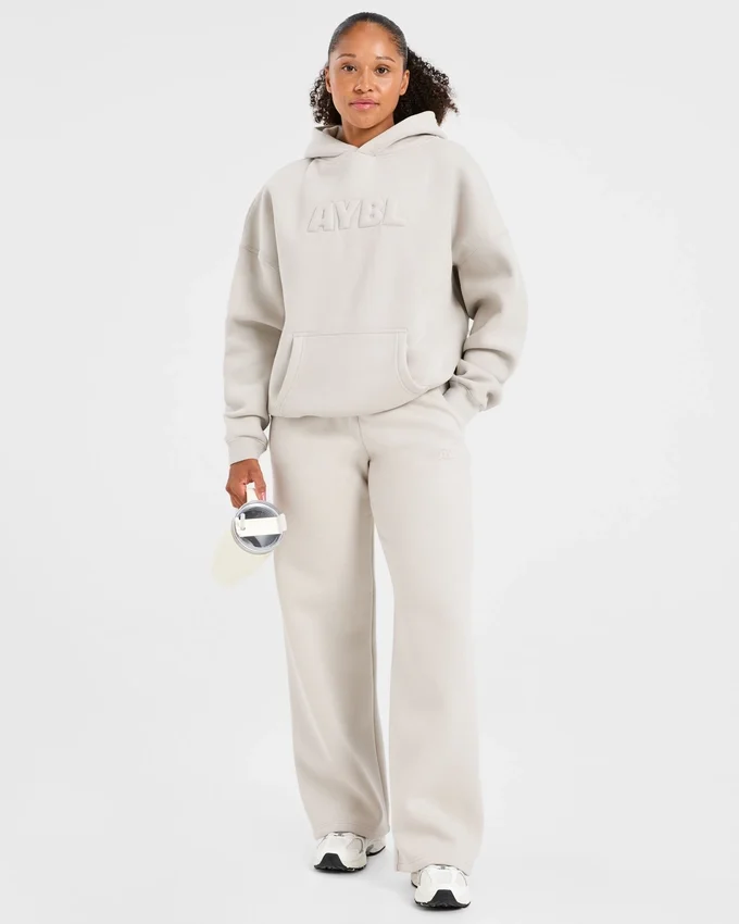 Pantalon de jogging classique oversize à jambes droites et en molleton