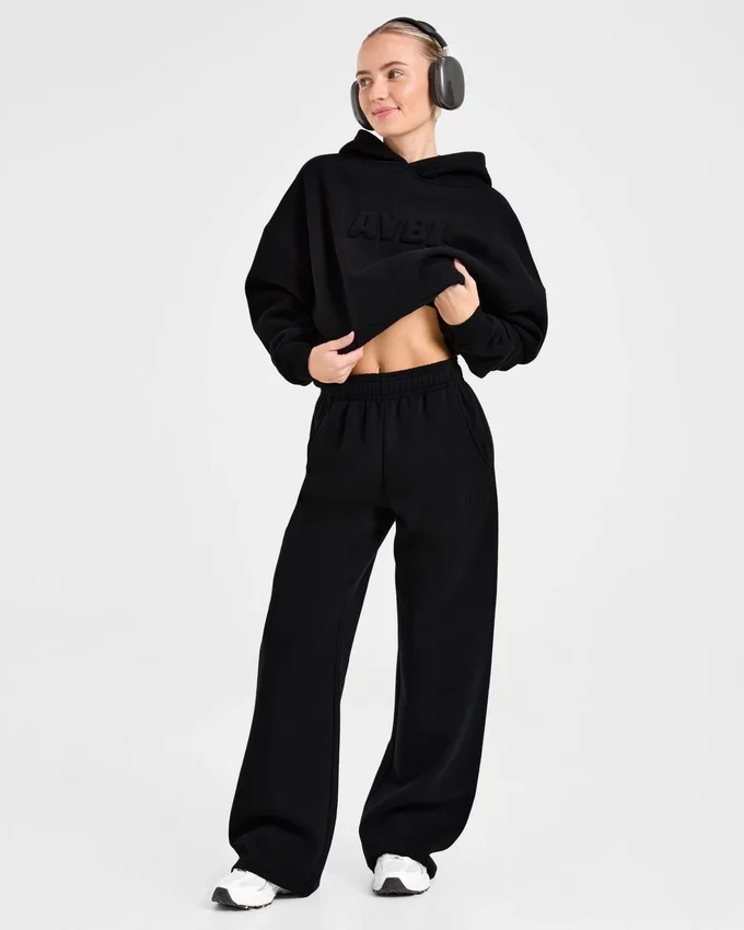 Pantalon de jogging classique oversize à jambes droites et en molleton