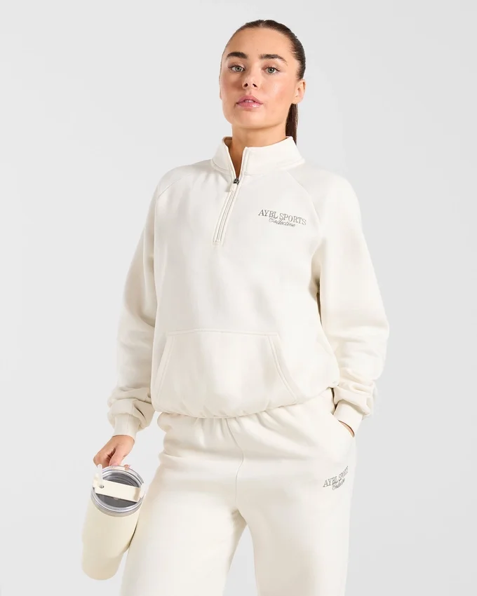 Pull oversize à fermeture éclair 1/4 Sports Collective