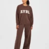 Pantalon de jogging oversize en maille « Varsity »