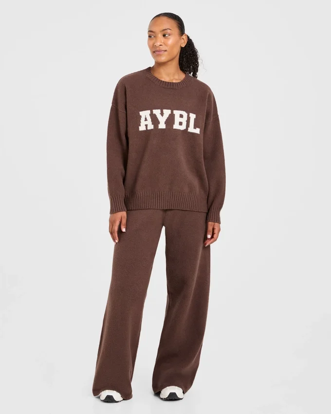 Pantalon de jogging oversize en maille « Varsity »