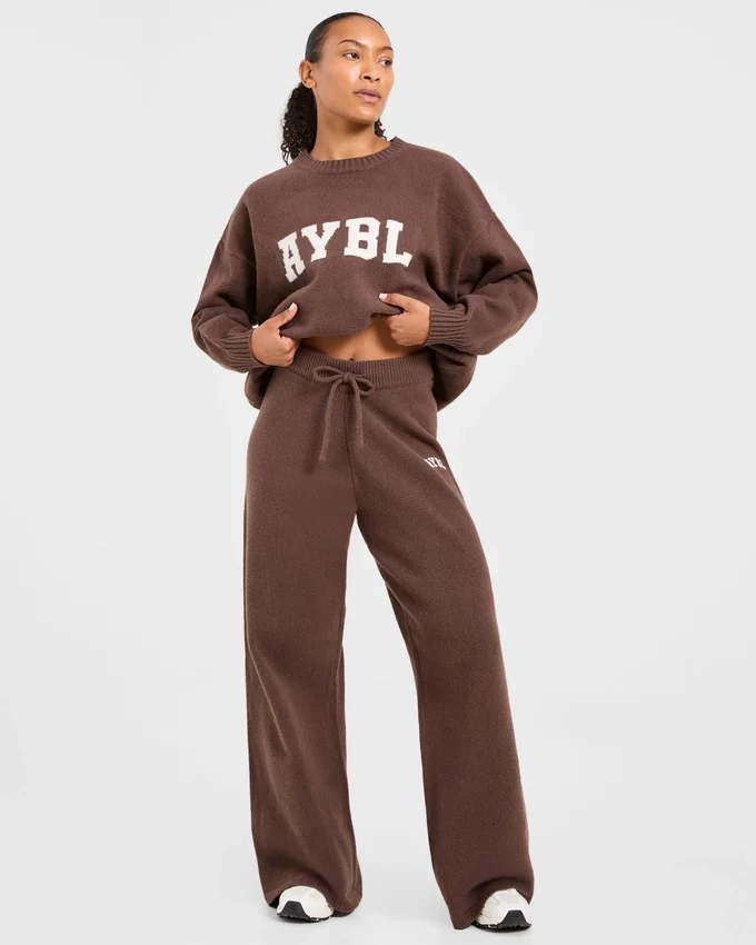 Pantalon de jogging oversize en maille « Varsity »