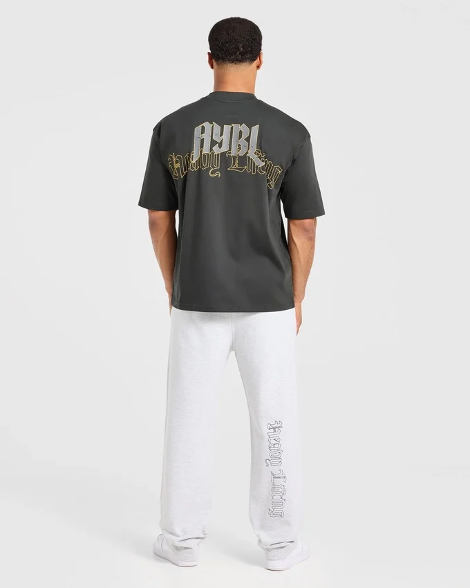 T-shirt oversize « Heavy Lifting Gothic »
