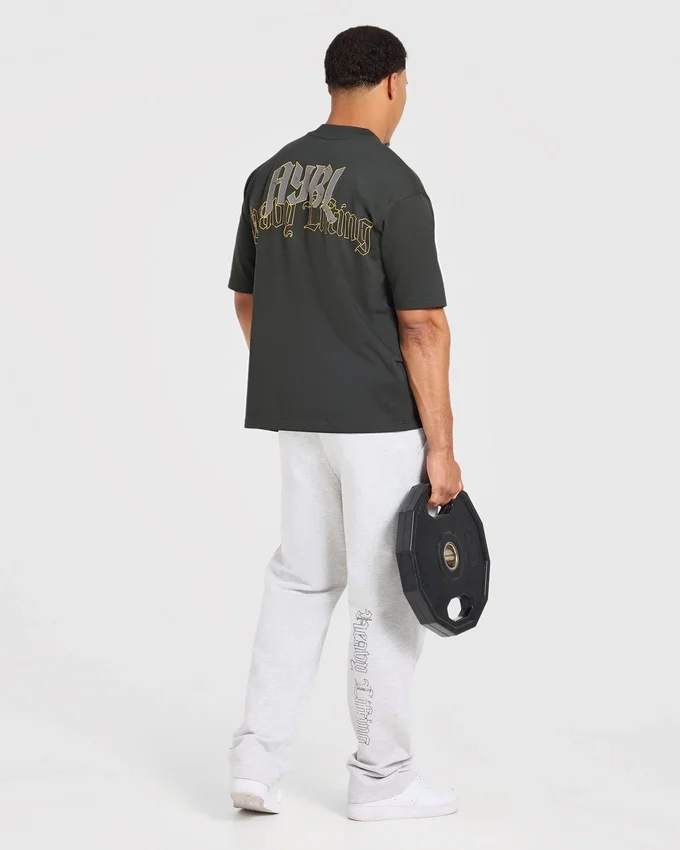 Pantalon de jogging oversize « Heavy Lifting Gothic » à coupe droite