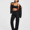 Pantalon de jogging oversize à jambes droites avec logo « Varsity » appliqué