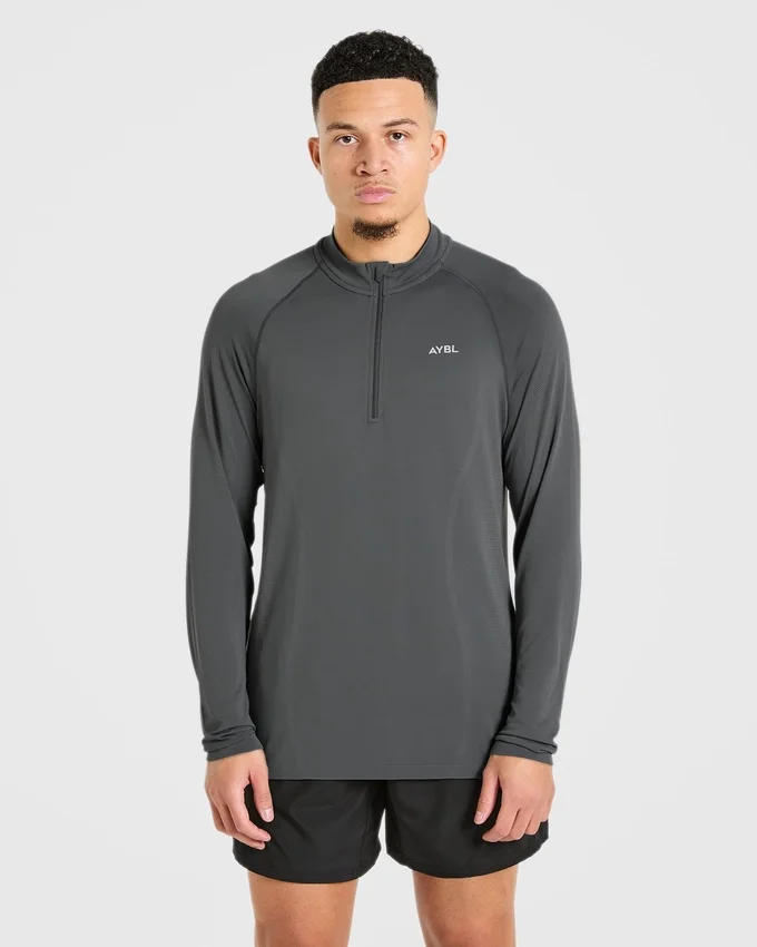 Pull Attain sans coutures à demi-zip