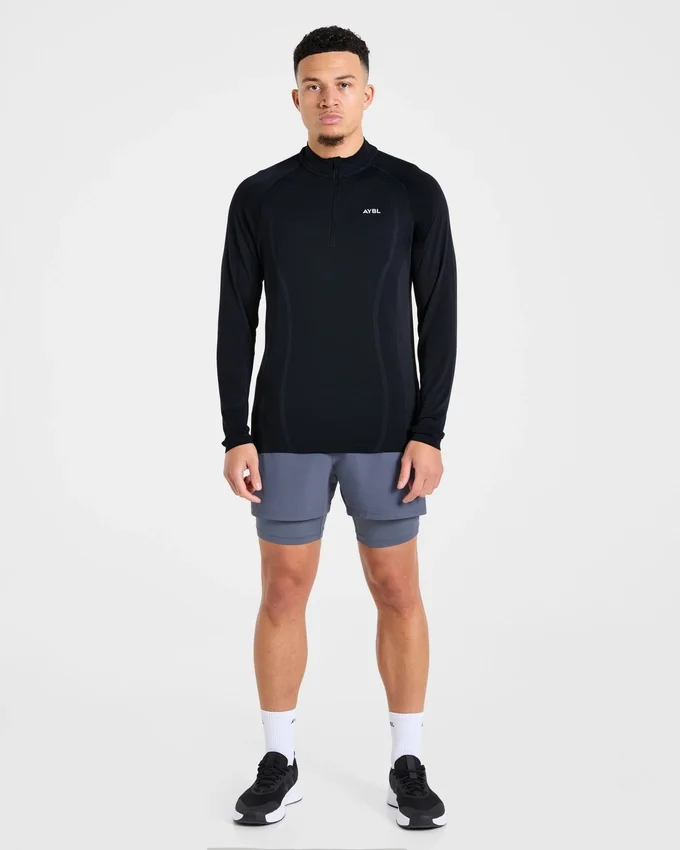 Pull Attain sans coutures à demi-zip