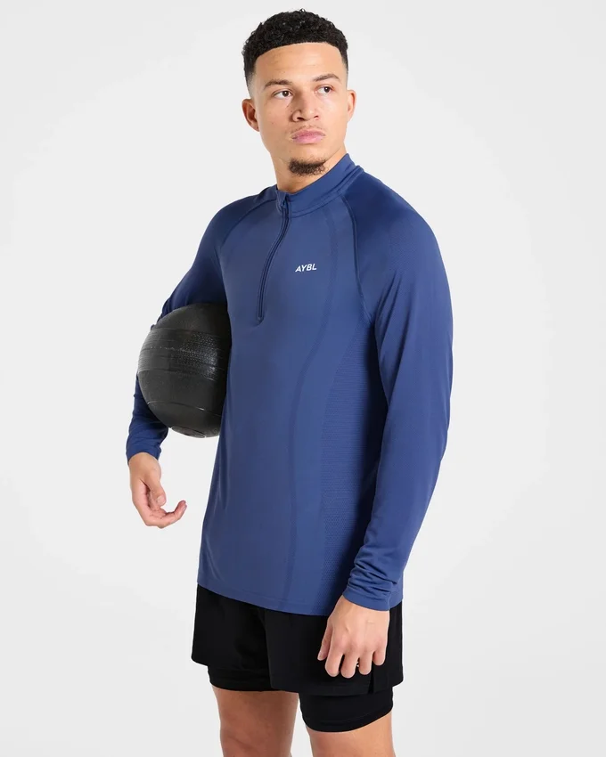 Pull Attain sans coutures à demi-zip