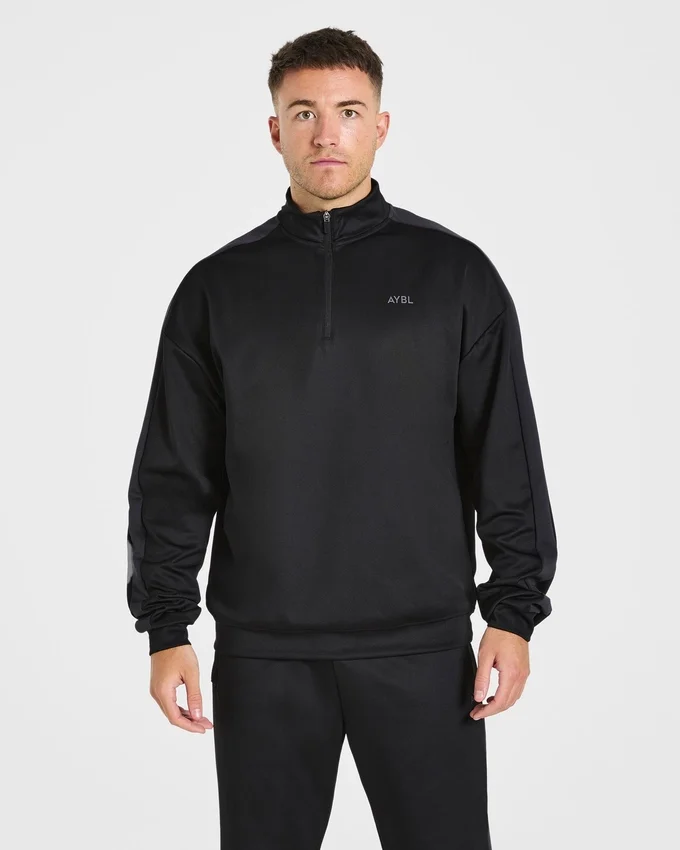 Pull classique à col zippé 1/4