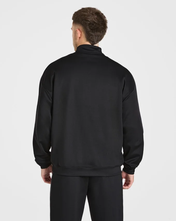 Pull classique à col zippé 1/4