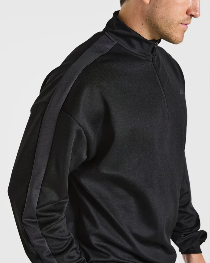 Pull classique à col zippé 1/4