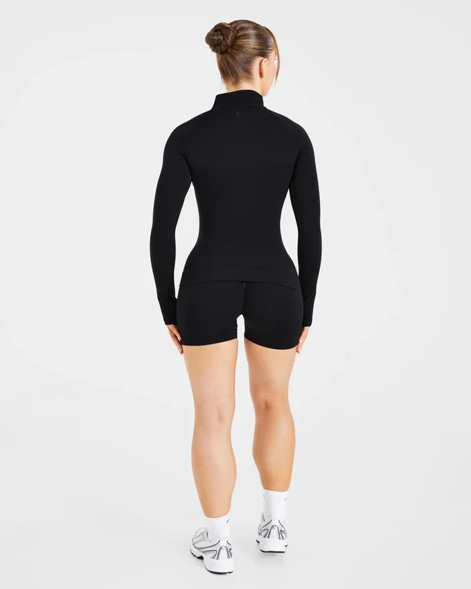 Pull Essential sans coutures à demi-zip