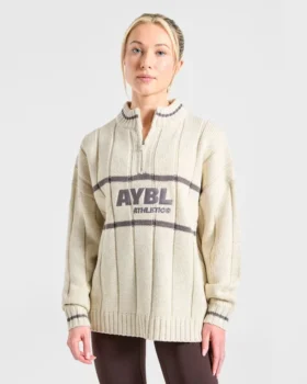 Pull oversize à fermeture éclair 1/4 Athletics