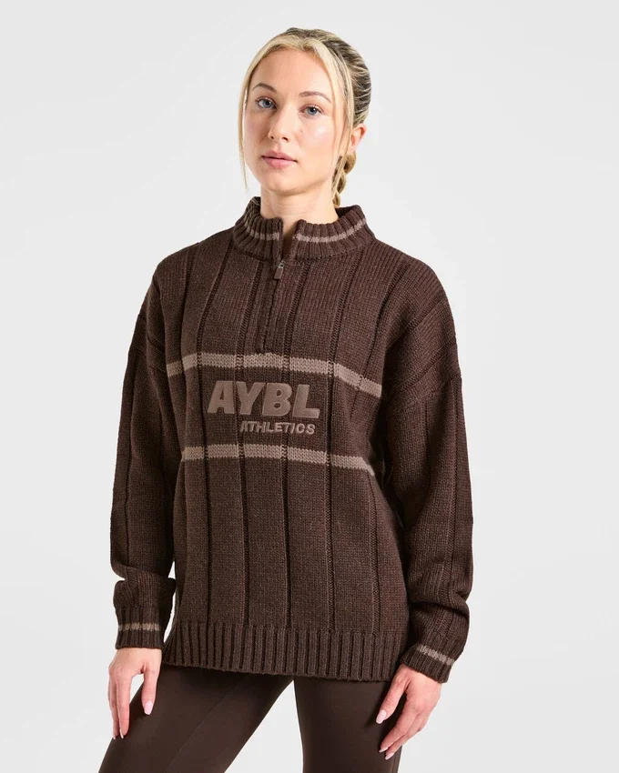 Pull oversize à fermeture éclair 1/4 Athletics