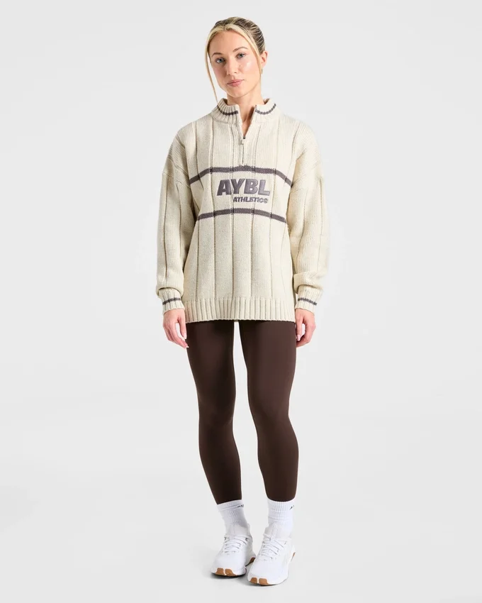Pull oversize à fermeture éclair 1/4 Athletics