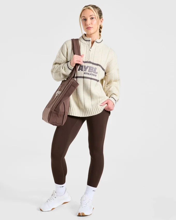 Pull oversize à fermeture éclair 1/4 Athletics