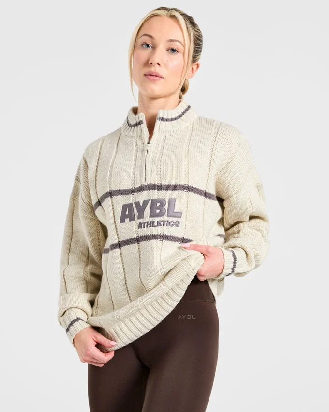 Pull oversize à fermeture éclair 1/4 Athletics