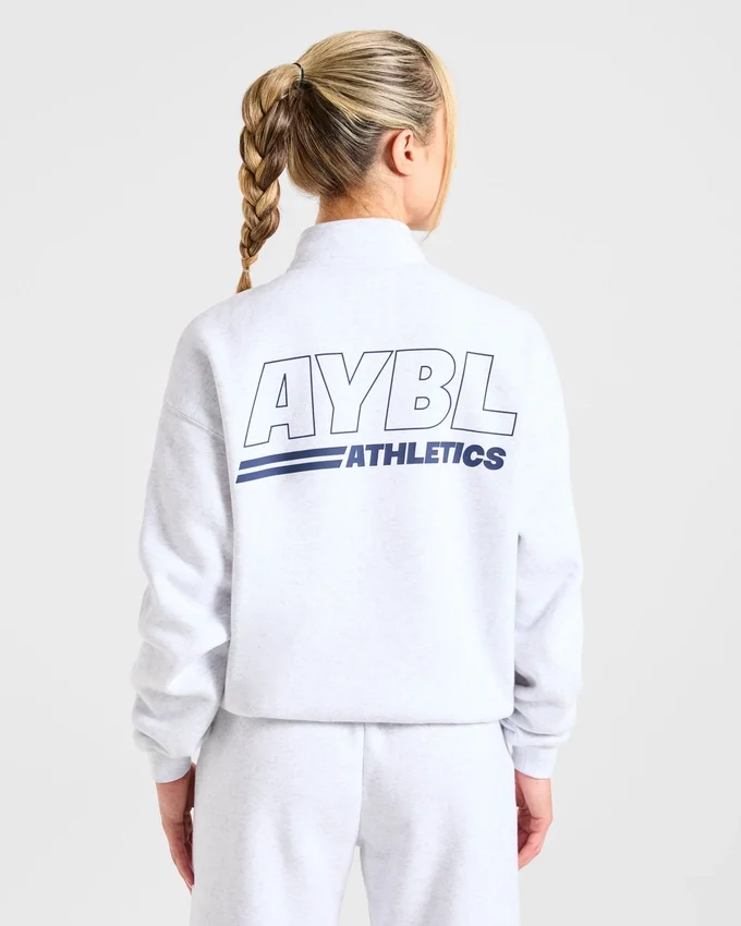 Pull oversize à fermeture éclair 1/4 Athletics Track